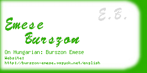 emese burszon business card